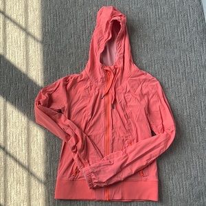 Lulu lemon pink/coral double lined windbreaker jacket.